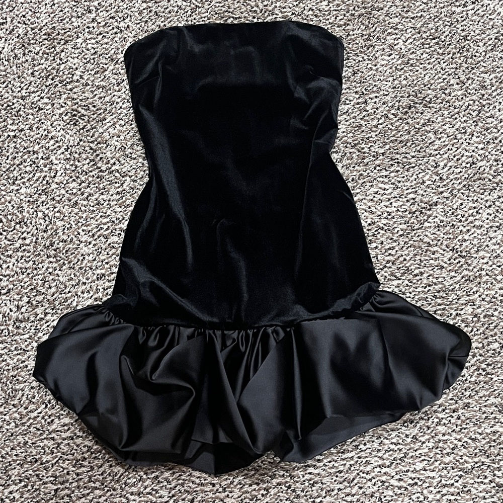 Zara Black Satin Dress